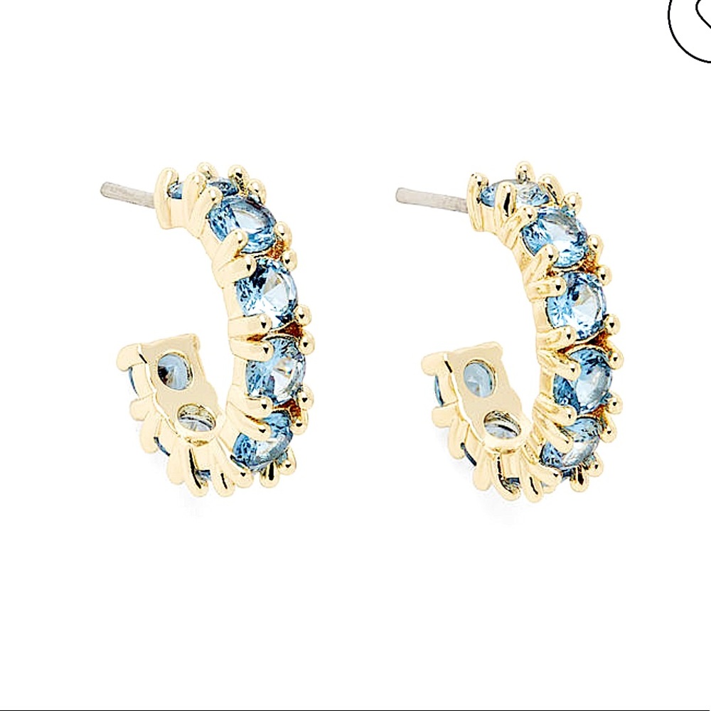 NWT. Sophie Harper. March birthstone huggies!!
